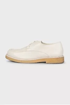 Honore white leather brogues