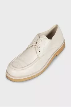 Honore white leather brogues