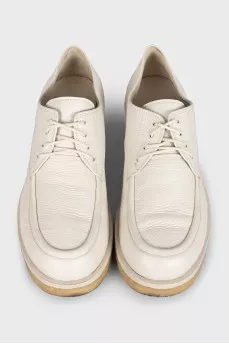 Honore white leather brogues