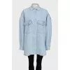 Denim shirt with patch pockets