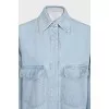 Denim shirt with patch pockets