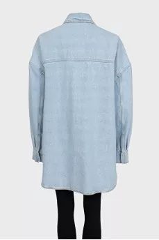 Denim shirt with patch pockets