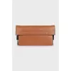 Brown embossed crossbody