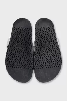 Chypre white leather flip-flops