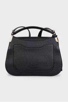 Black leather satchel