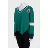 Oversized pullover decorated with crystals