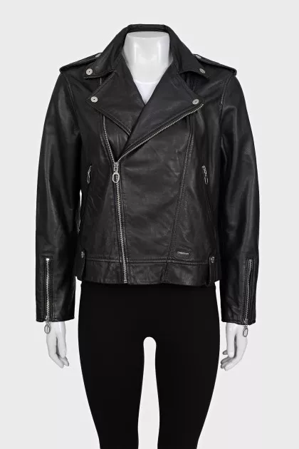Sheepskin jacket with tag