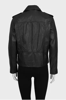 Sheepskin jacket with tag