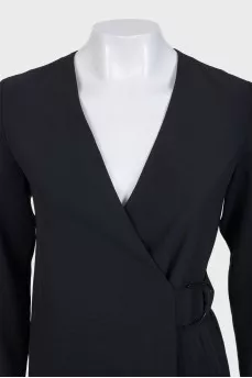 Black dress with pleated insert