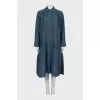 Blue loose-fitting dress with buttons