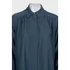 Blue loose-fitting dress with buttons