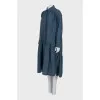 Blue loose-fitting dress with buttons