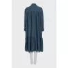Blue loose-fitting dress with buttons