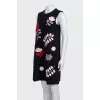 Black dress with floral embroidery