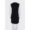 Black dress with floral embroidery