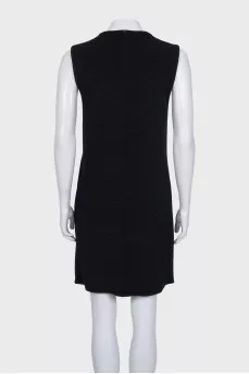 Black dress with floral embroidery
