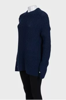 Dark blue perforated jumper