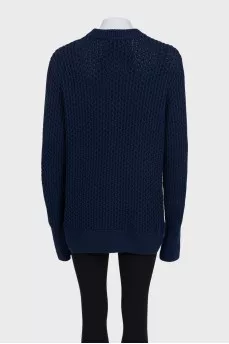 Dark blue perforated jumper