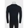 Men's black straight-cut pullover