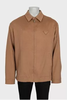 Men's camel wool coat with tag