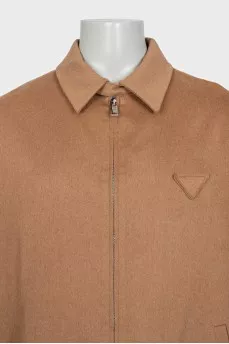 Men's camel wool coat with tag