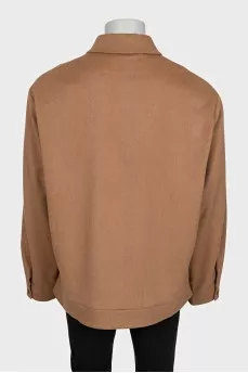 Men's camel wool coat with tag