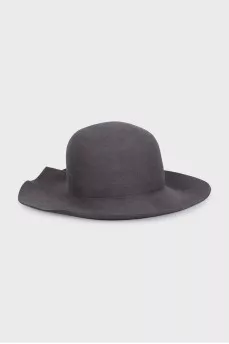 Gray wool hat
