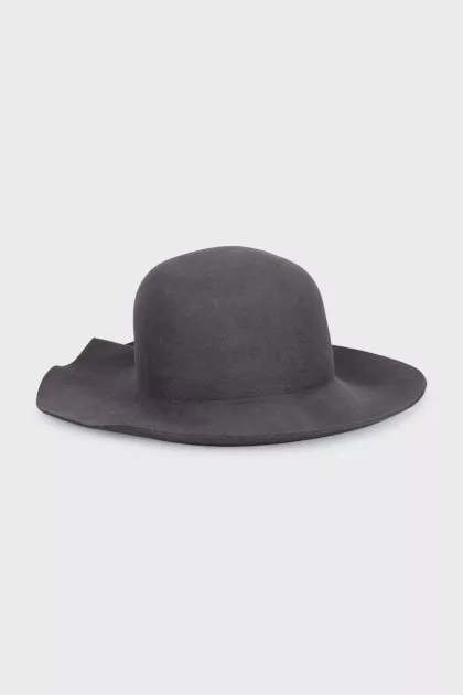 Gray wool hat