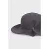 Gray wool hat