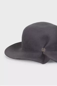 Gray wool hat