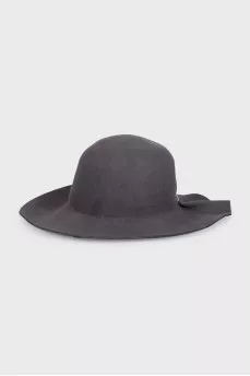 Gray wool hat