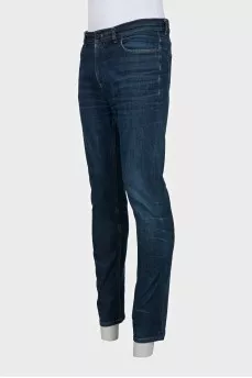 Men's blue tapered jeans
