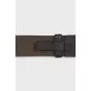 Men's belt made of textile and leather