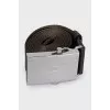 Men's belt made of textile and leather