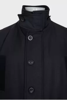 Men's black button-down jacket