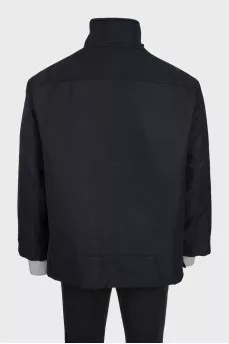 Men's black button-down jacket