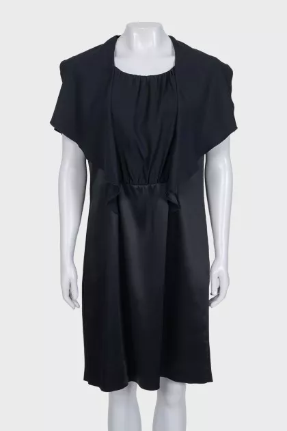 Black ruffle dress with tag