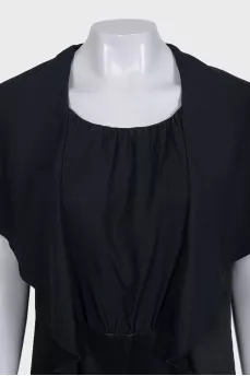 Black ruffle dress with tag