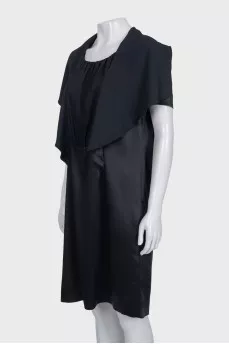 Black ruffle dress with tag