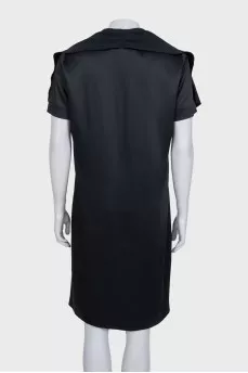 Black ruffle dress with tag