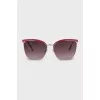 Gradient sunglasses with gold frames