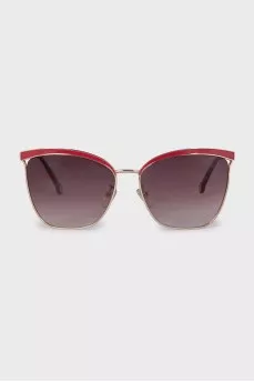 Gradient sunglasses with gold frames