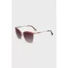 Gradient sunglasses with gold frames