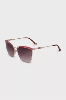 Gradient sunglasses with gold frames
