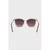 Gradient sunglasses with gold frames