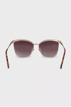 Gradient sunglasses with gold frames