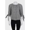 Black and white jacket with short sleeves