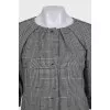 Black and white jacket with short sleeves
