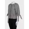 Black and white jacket with short sleeves