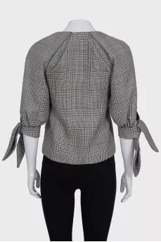 Black and white jacket with short sleeves
